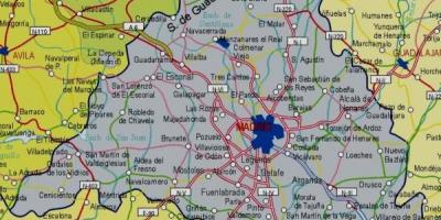 Kaart Madrid