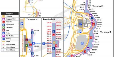 Madrid international airport kaart