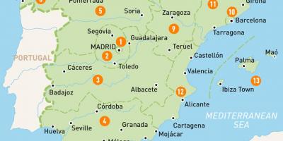 Kaart Madrid pindala