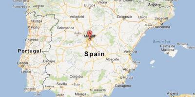 Kaart Hispaania näitab Madrid