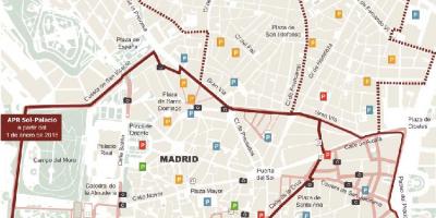 Kaart Madridi parkimine