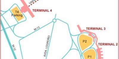 Madridi lennujaama terminali kaart