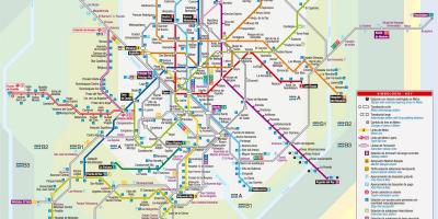 Kaart trammi-Madrid