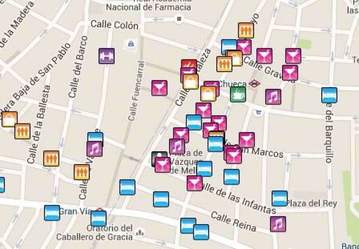 gay piirkonnas Madridi kaart
