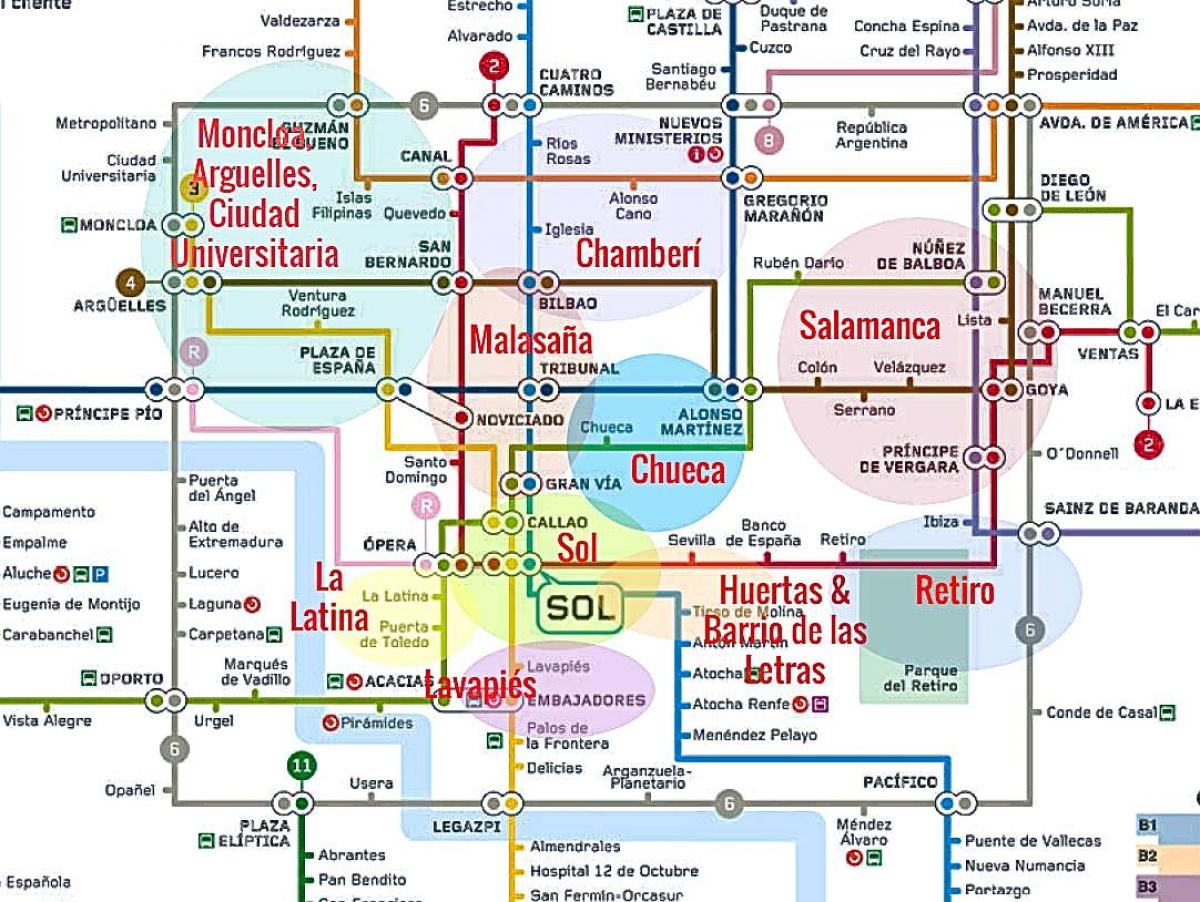 kaart la latina Madrid