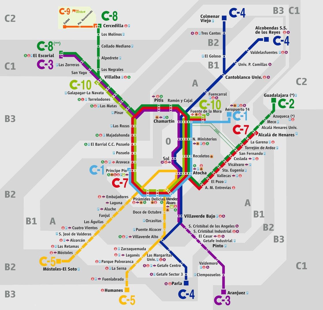 kaart Madrid atocha raudteejaama
