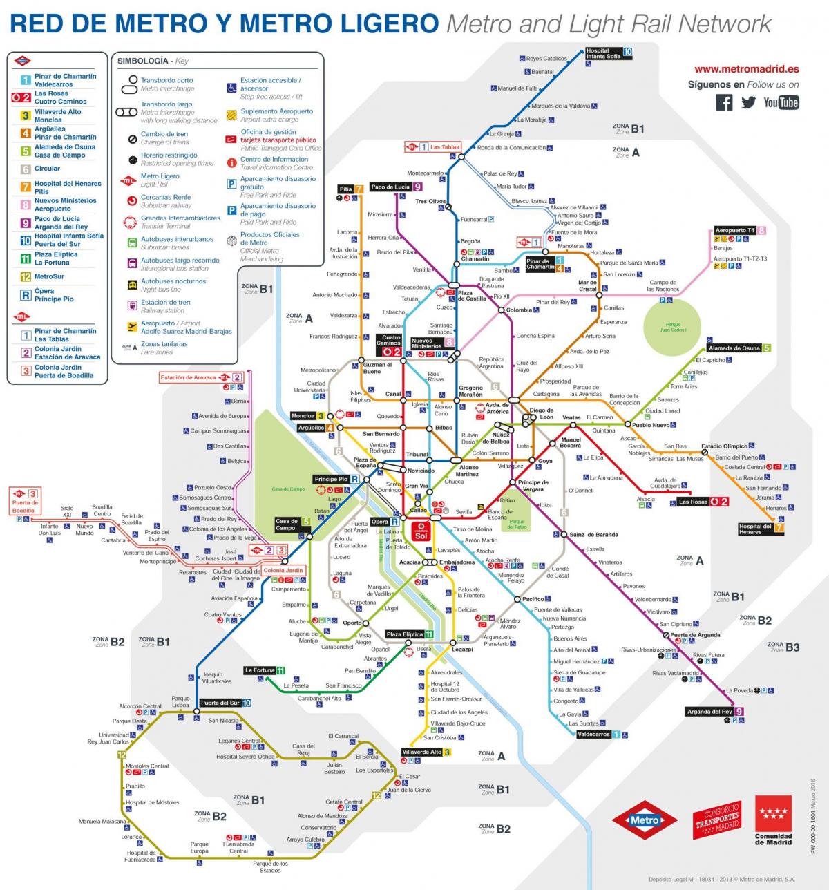 kaart Madridi ühistransporti