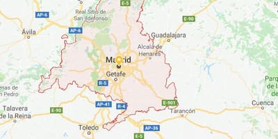 Kaart Madrid ja ümbritsevad linnad