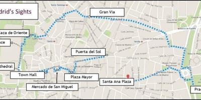 Madridi jalgsi kaart