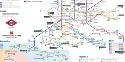 Madridi metroojaama kaart