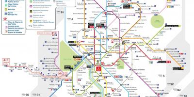 Kaart Madridi ühistransporti
